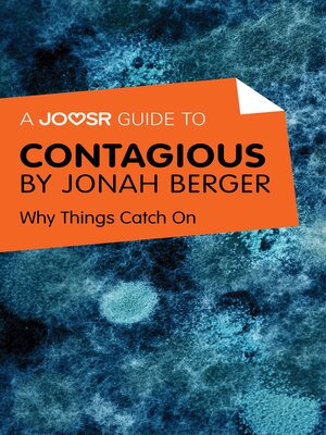 cover image of A Joosr Guide to... Contagious by Jonah Berger